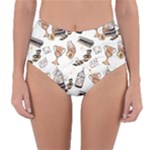Hufflepuff Pattern Reversible High-Waist Bikini Bottoms