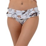 Hufflepuff Pattern Frill Bikini Bottom