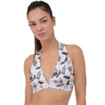 Hufflepuff Pattern Halter Plunge Bikini Top