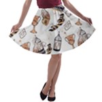Hufflepuff Pattern A-line Skater Skirt