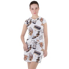 Drawstring Hooded Dress 