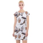 Hufflepuff Pattern Cap Sleeve Bodycon Dress