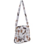 Hufflepuff Pattern Zipper Messenger Bag