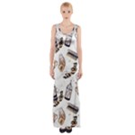Hufflepuff Pattern Maxi Thigh Split Dress