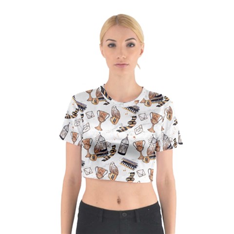 Hufflepuff Pattern Cotton Crop Top from ArtsNow.com