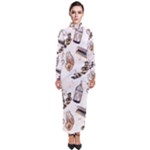 Hufflepuff Pattern Turtleneck Maxi Dress
