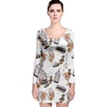 Hufflepuff Pattern Long Sleeve Velvet Bodycon Dress