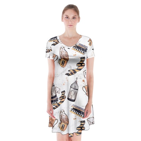 Hufflepuff Pattern Short Sleeve V