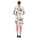 Short Sleeve V-neck Flare Dress 