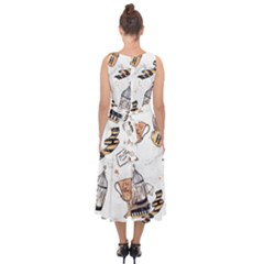 Midi Tie-Back Chiffon Dress 