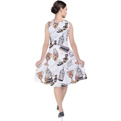 V-Neck Midi Sleeveless Dress  