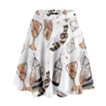 Hufflepuff Pattern High Waist Skirt