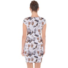 Capsleeve Drawstring Dress  