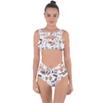 Hufflepuff Pattern Bandaged Up Bikini Set 