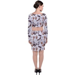 Long Sleeve Crop Top & Bodycon Skirt Set 