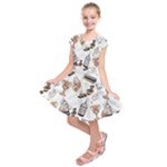 Hufflepuff Pattern Kids  Short Sleeve Dress