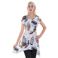 Short Sleeve Side Drop Tunic 