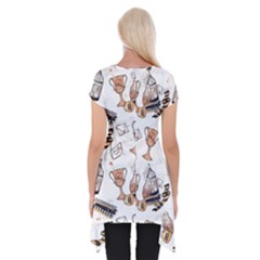 Short Sleeve Side Drop Tunic 