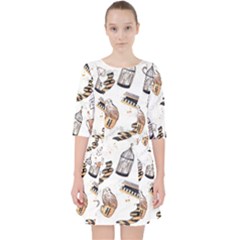 Quarter Sleeve Pocket Dress 