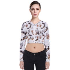 Long Sleeve Zip Up Bomber Jacket 