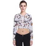 Hufflepuff Pattern Long Sleeve Zip Up Bomber Jacket