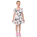 Hufflepuff Pattern Kids  Short Sleeve Velvet Dress