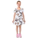 Kids  Short Sleeve Velvet Dress 
