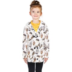 Kids  Double Breasted Button Coat 