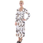 Hufflepuff Pattern Velvet Maxi Wrap Dress