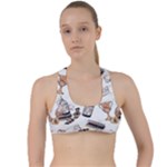 Hufflepuff Pattern Criss Cross Racerback Sports Bra
