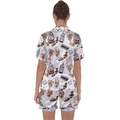 Satin Short Sleeve Pajamas Set 