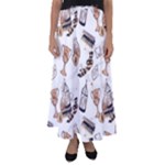 Hufflepuff Pattern Flared Maxi Skirt