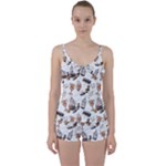Hufflepuff Pattern Tie Front Two Piece Tankini