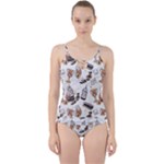Hufflepuff Pattern Cut Out Top Tankini Set