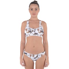 Hufflepuff Pattern Cross Back Hipster Bikini Set from ArtsNow.com