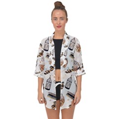 Open Front Chiffon Kimono 