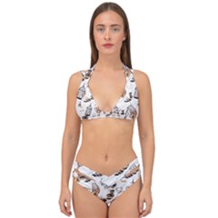 Double Strap Halter Bikini Set 