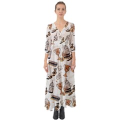 Button Up Boho Maxi Dress 