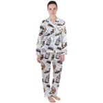 Hufflepuff Pattern Satin Long Sleeve Pyjamas Set