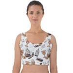 Hufflepuff Pattern Velvet Crop Top