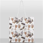 Hufflepuff Pattern Full Print Rope Handle Tote (Large)