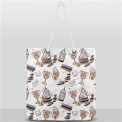 Full Print Rope Handle Tote (Large) 