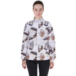 Hufflepuff Pattern Women s High Neck Windbreaker
