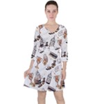 Hufflepuff Pattern Ruffle Dress