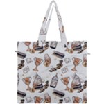 Hufflepuff Pattern Canvas Travel Bag
