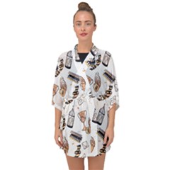 Half Sleeve Chiffon Kimono 