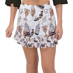 Fishtail Mini Chiffon Skirt 
