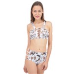 Hufflepuff Pattern Cage Up Bikini Set