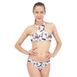 Hufflepuff Pattern High Neck Bikini Set