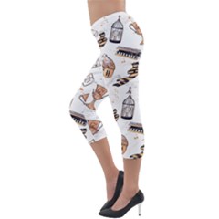 Lightweight Velour Capri Leggings  